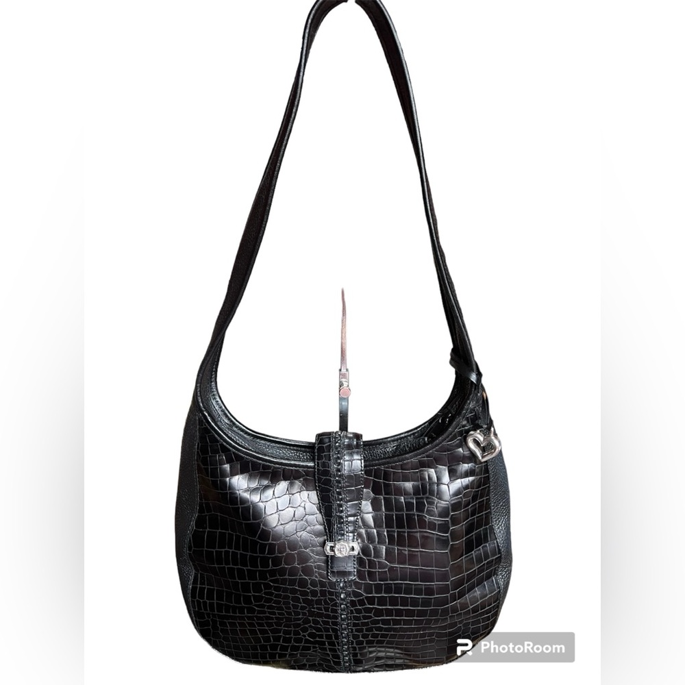 Brighton Leather Alligator Embossed Pre-owned Handbag NWOT